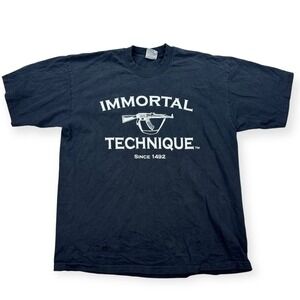 Y2K Shaka Shirt Mens 2XL Black Guerrilla Republik Immortal Technique Thrashed‎